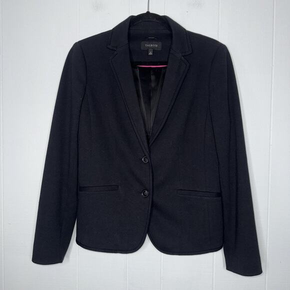 Talbots Jackets & Blazers - Talbots Women’s Aberdeen Blazer Black Cotton Blend Size 6